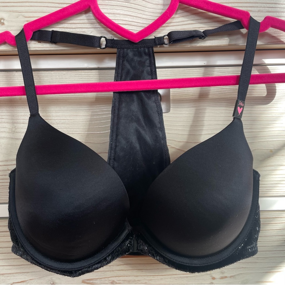 Victoria's Secret Very Sexy Black Studded Racerback Bra (34D)